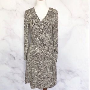 Banana Republic Factory Reptile Print wrap dress